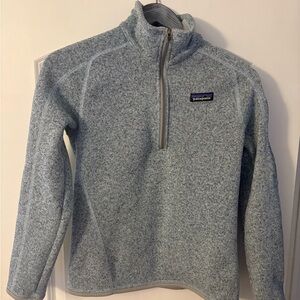 Patagonia Light blue/grey speckle quarter zip Fleece
